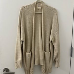 Urban Outfitters Cream Oversized Cardigan